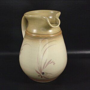 Jack Westlin Studio Pottery Pitcher Signed 8" Hand Thrown Jug Floral Vase